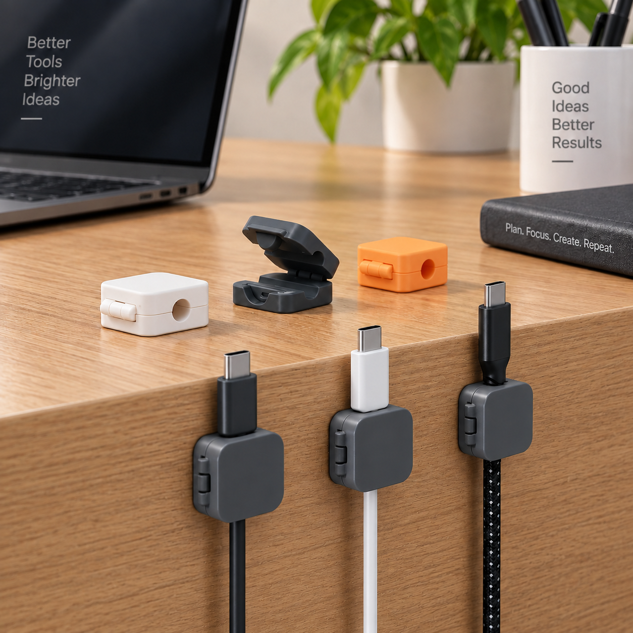 Set Organizador de Cables para Escritorio