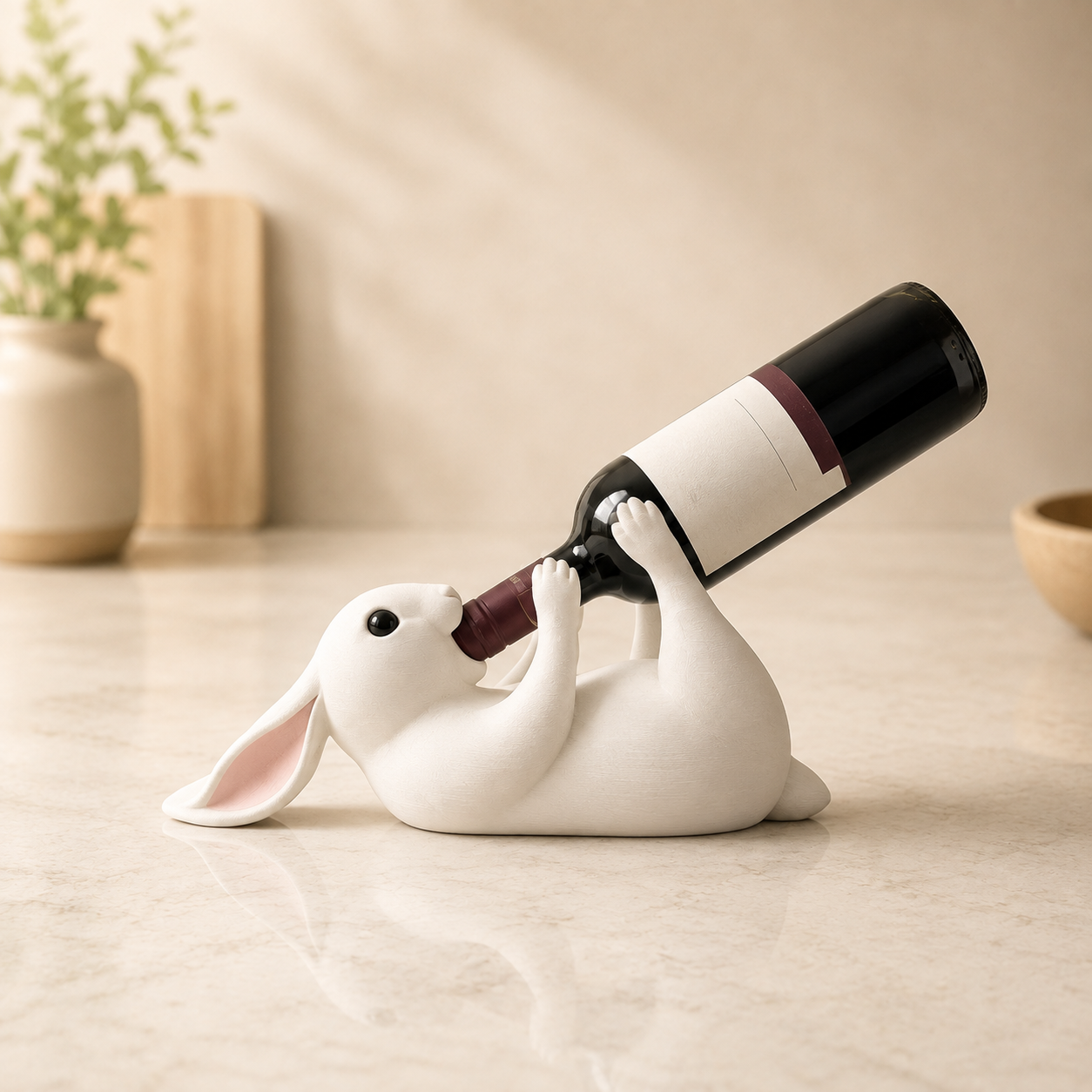 Soporte para botella de vino conejo